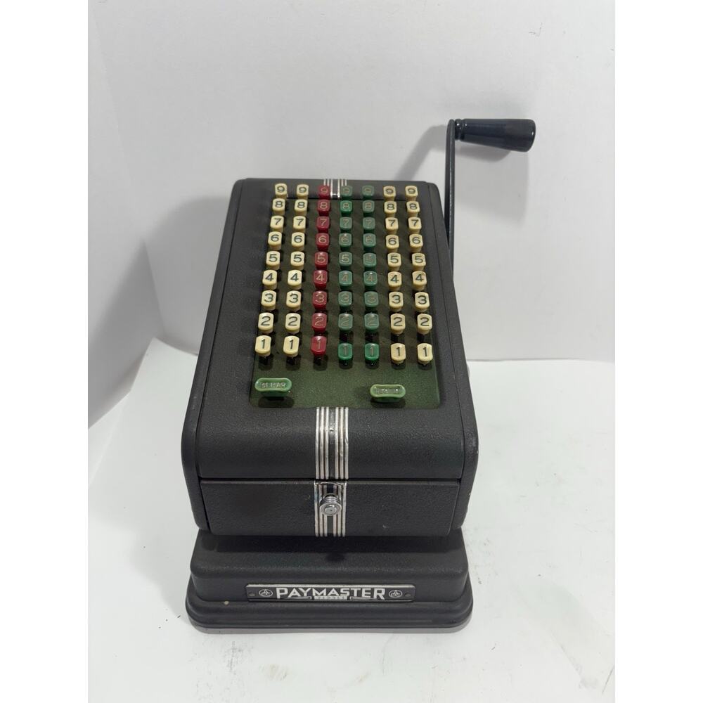 Paymaster 712311 Model K D Heavy duty Checkwriter & Protector Vintage UNTESTED
